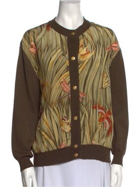 Salvatore Ferragamo Cardigan with Nature Print